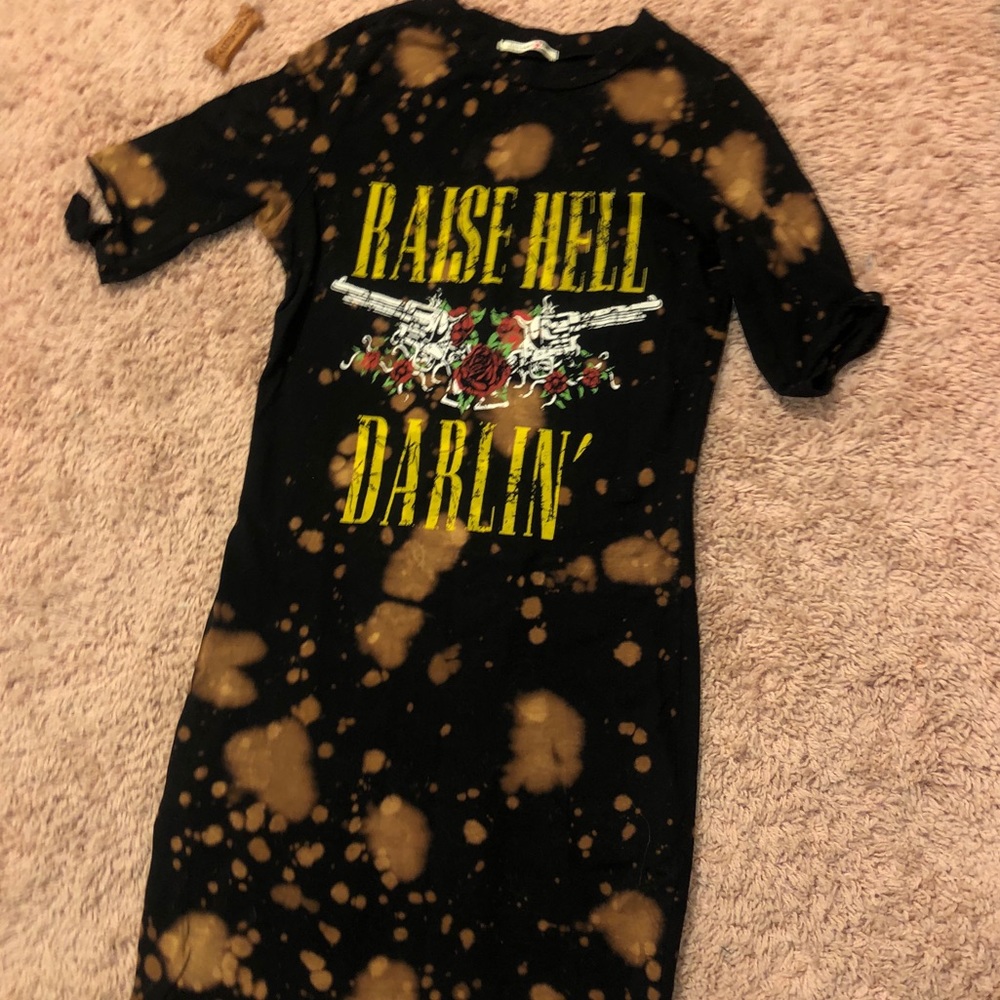 Bleached black dress